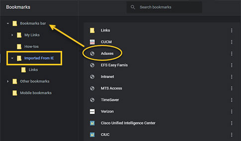 Chrome - Move bookmarks by dragging