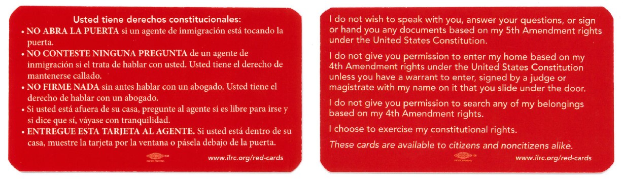 Red Cards from the Immigrant Legal Resource Center